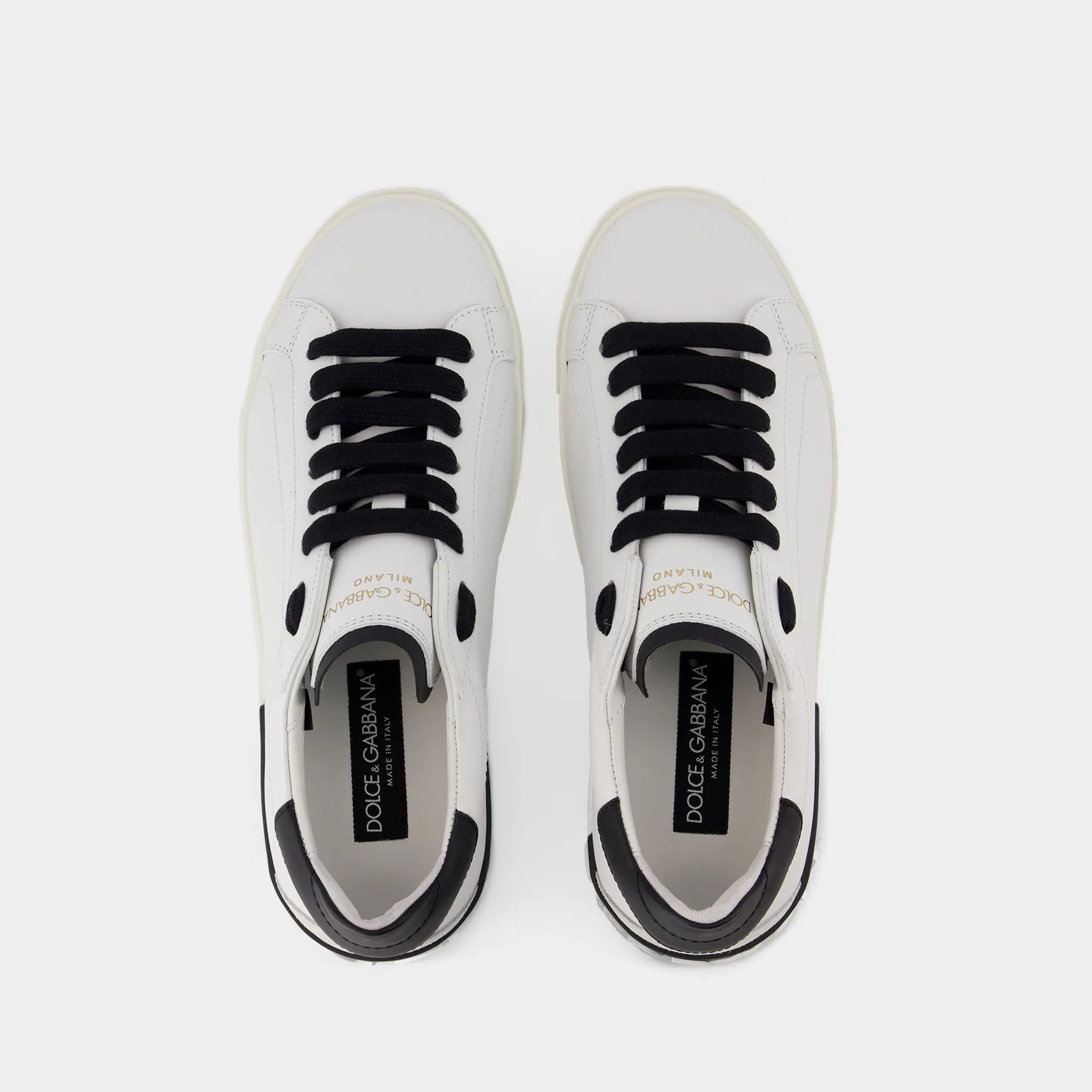 Portofino Sneakers - Dolce&Gabbana - Leather - Black/White