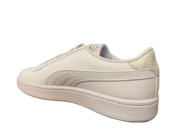 Puma scarpa sneakers da ragazzi Smash v2 386197 01 bianco-oro