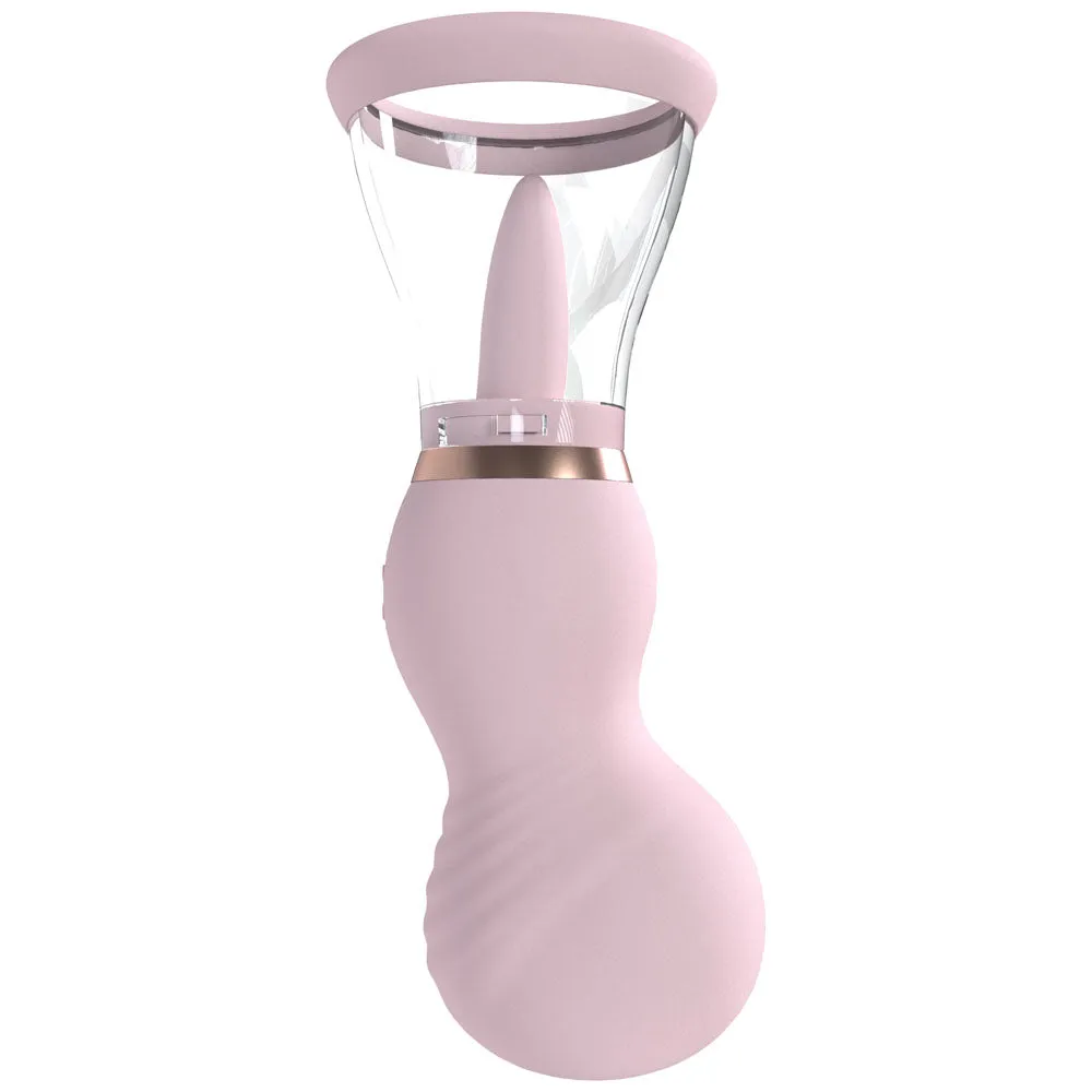 PUMPED Sensual Auto Vulva & Brest Pump - Pink - Pink USB Rechargeable Ladies Pump