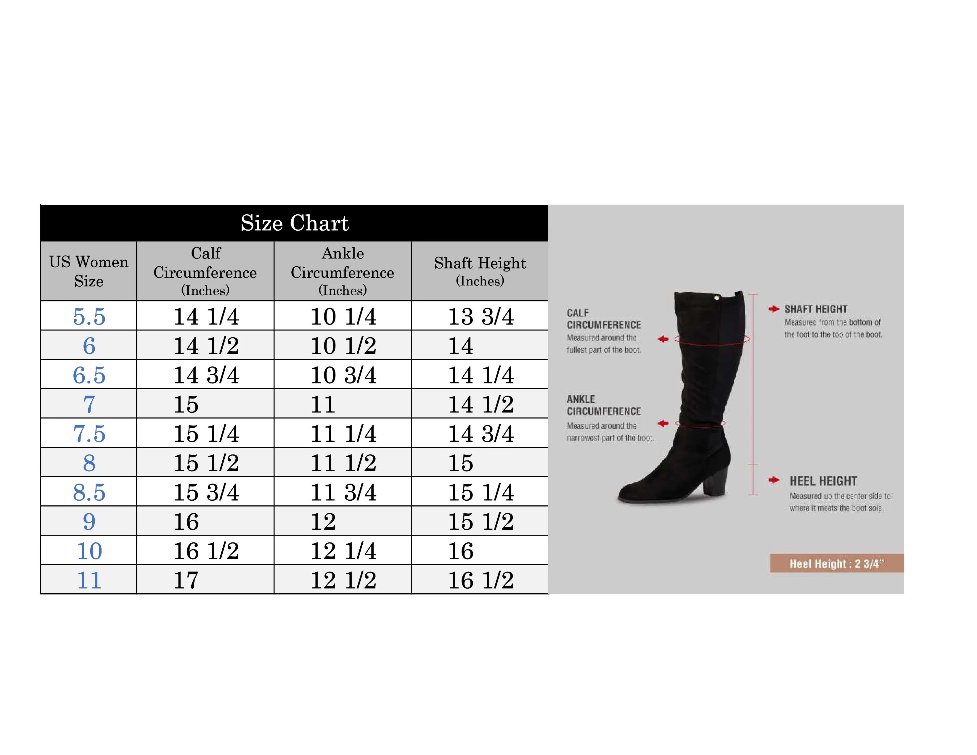 "Regular Calf" Stacked Heel Dress Knee High Boots BLACK LEATHERETTE