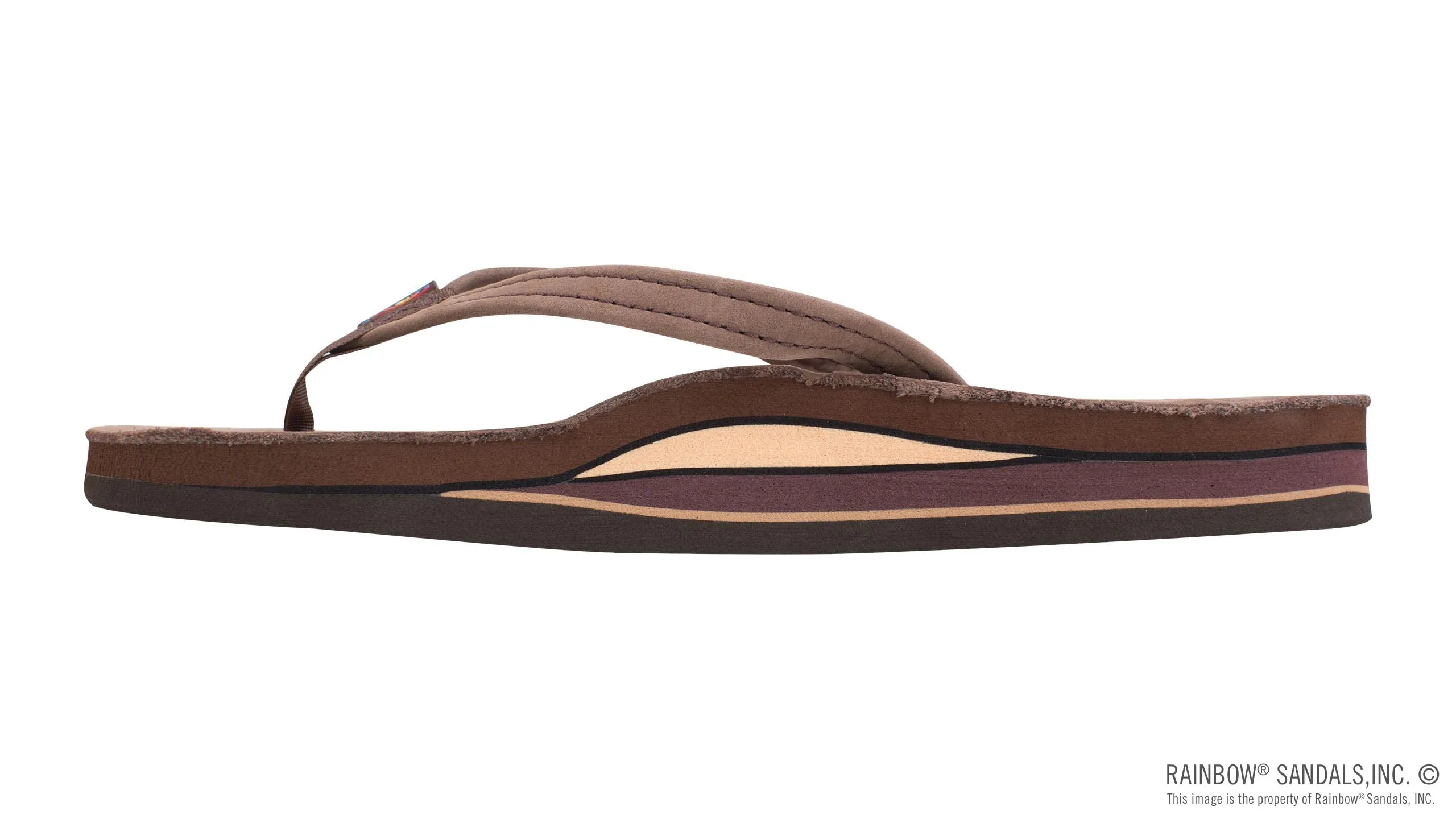 Rainbow Sandals Women’s Double Layer Premier Leather Narrow Strap w/Arch, Expresso