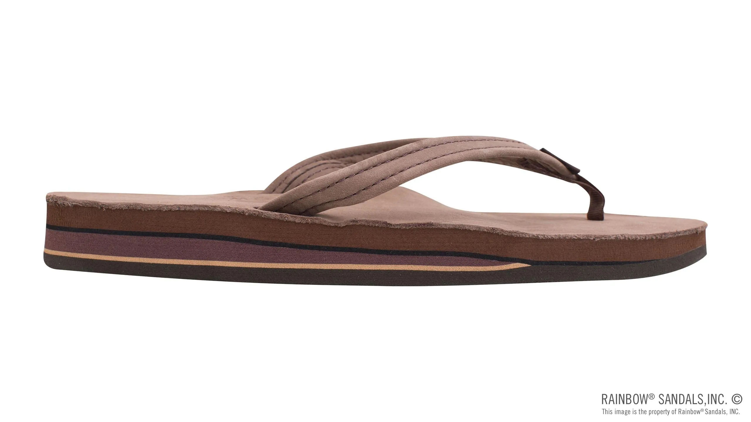 Rainbow Sandals Women’s Double Layer Premier Leather Narrow Strap w/Arch, Expresso