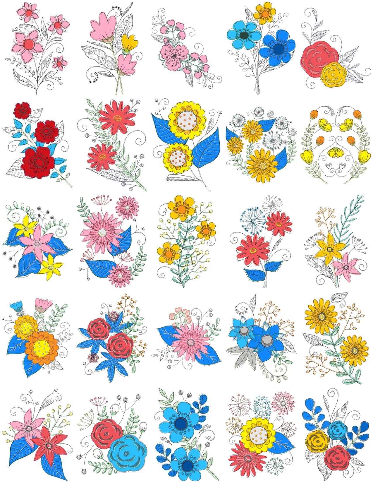 Reen Wilcoxson - Hand-Sketched Florals Design Collection Physical Card