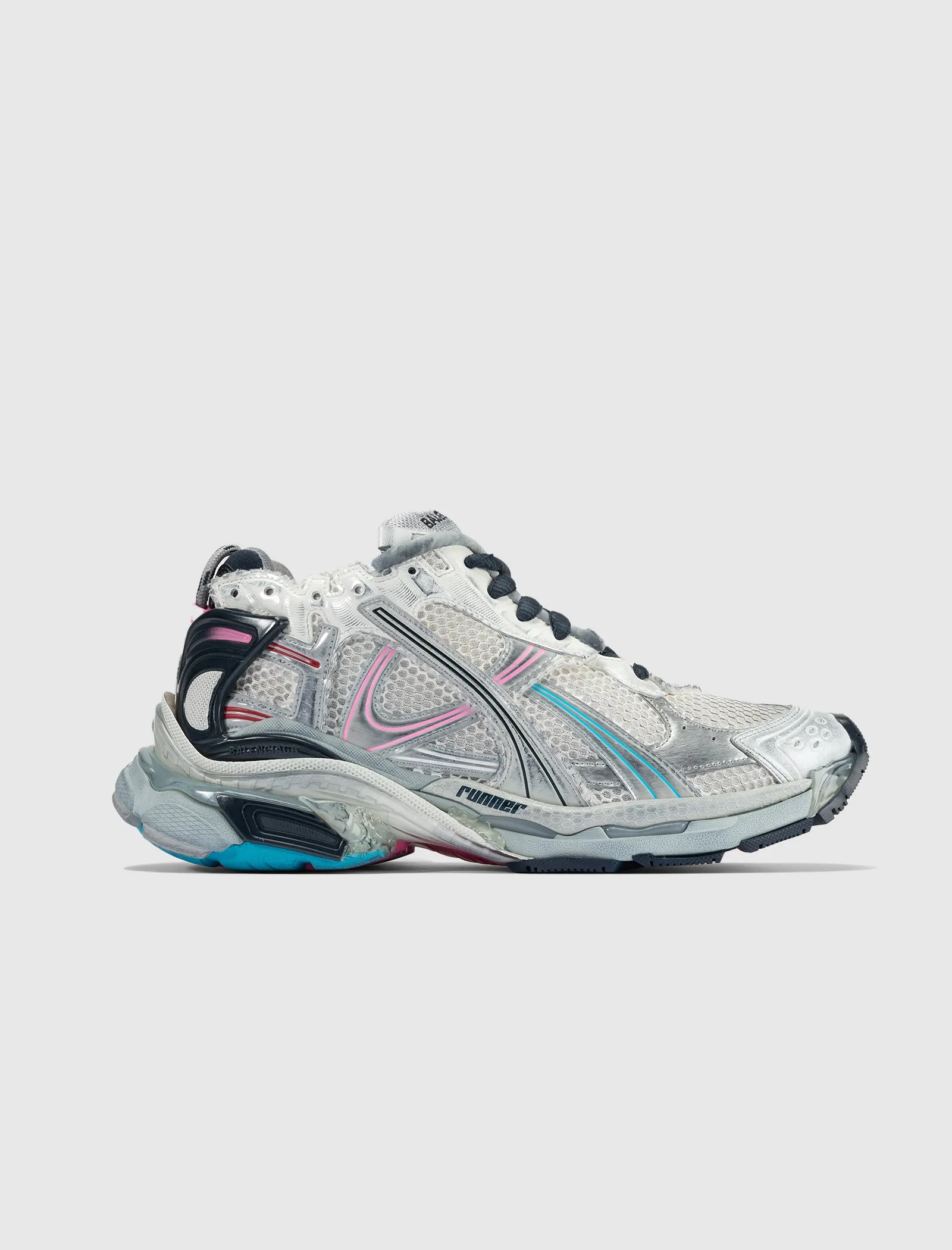 RUNNER SNEAKER "EGGSHELL/GREY/PINK/BLUE"