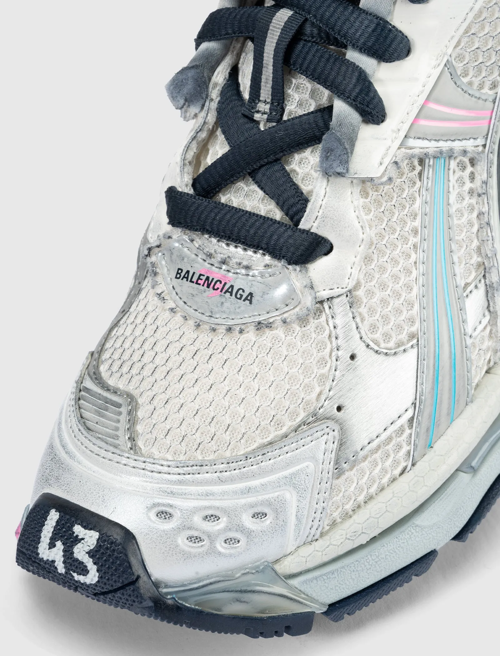 RUNNER SNEAKER "EGGSHELL/GREY/PINK/BLUE"