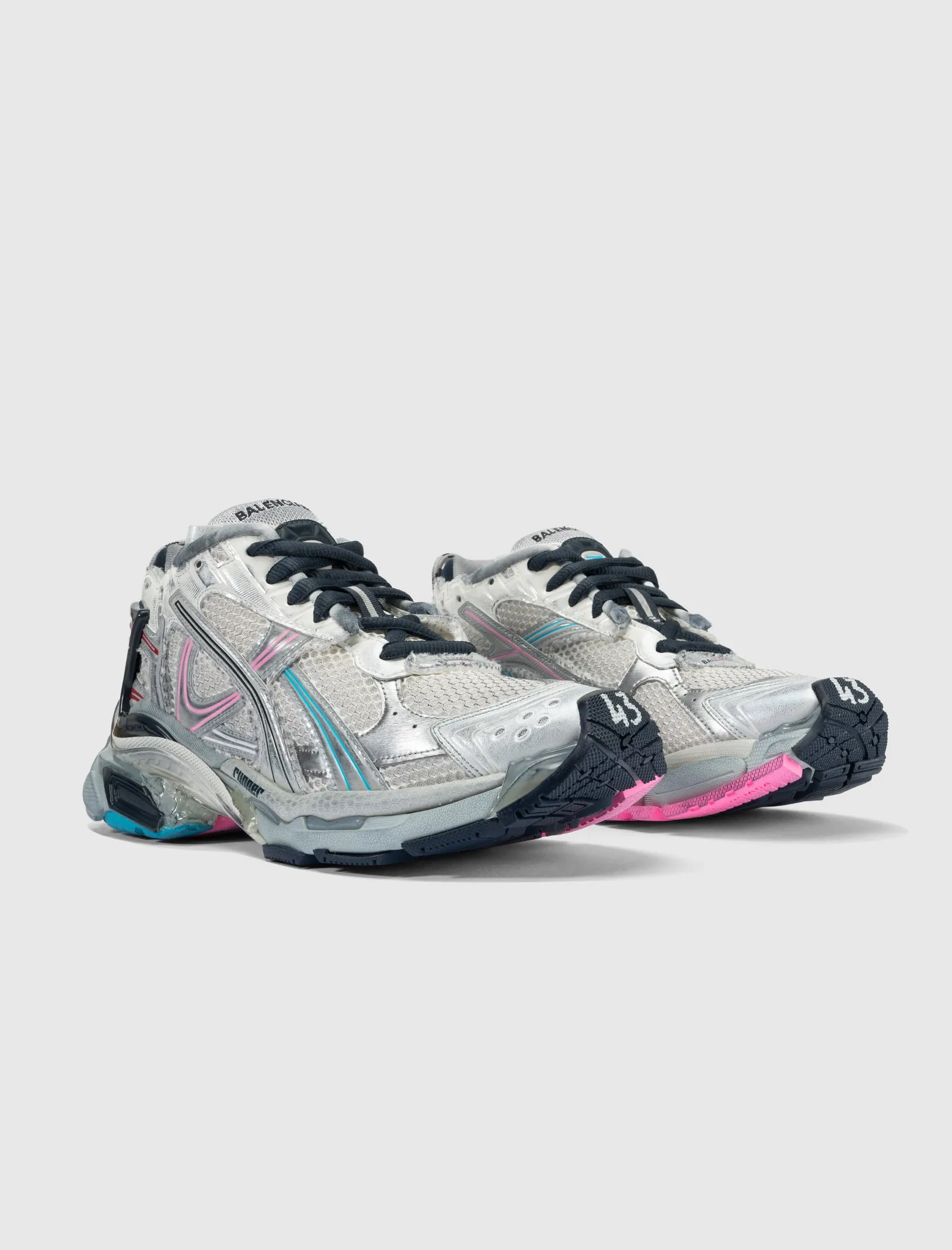 RUNNER SNEAKER "EGGSHELL/GREY/PINK/BLUE"