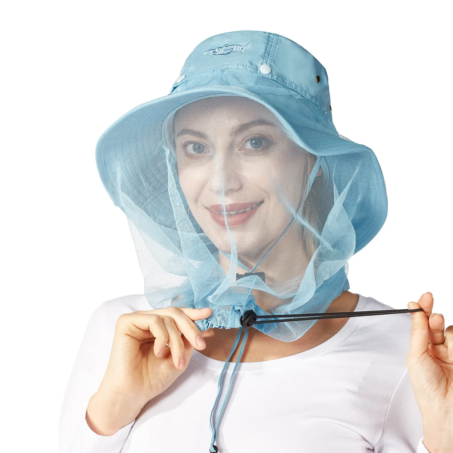 Safari Hats with Mosquito Net Hats-Airy Blue