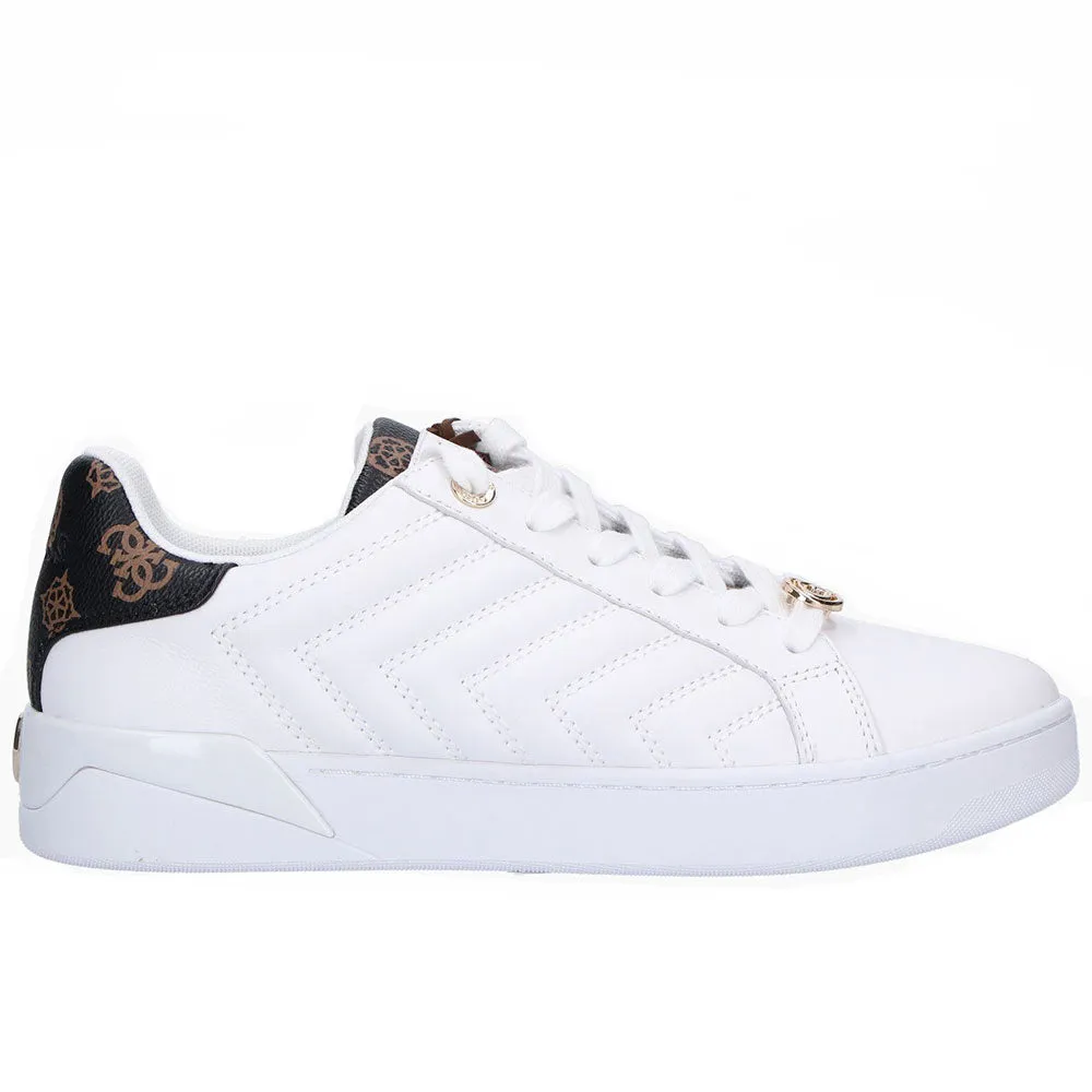 Scarpe Donna GUESS Sneakers Linea Racheel Colore Bianco e Marrone