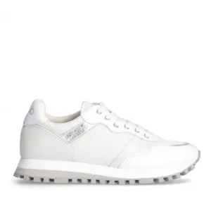 Scarpe Donna LIU JO Sneakers Wonder 01 in Pelle e Brighty Mesh Bianco