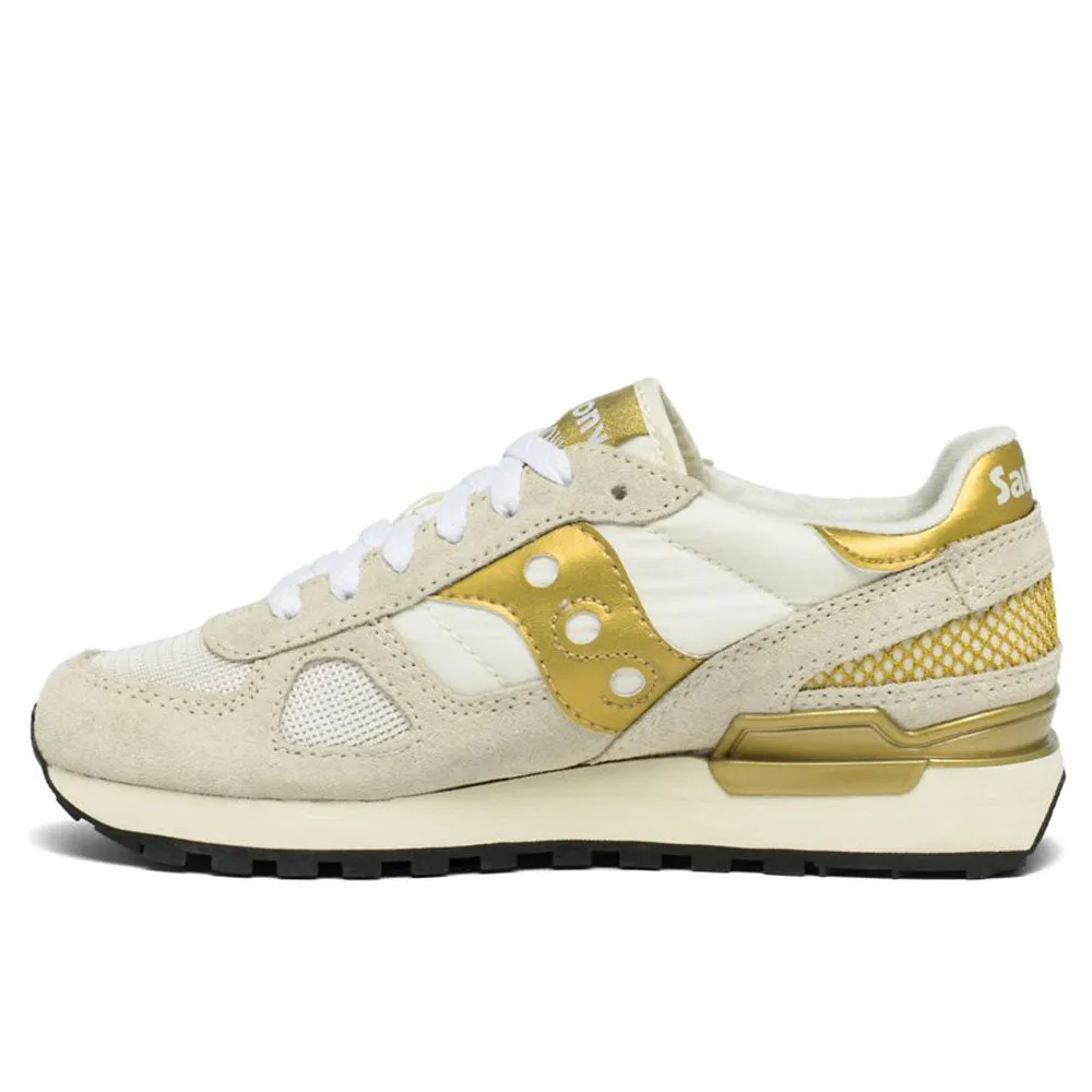 Scarpe Donna Saucony Sneakers Shadow Original White - Gold