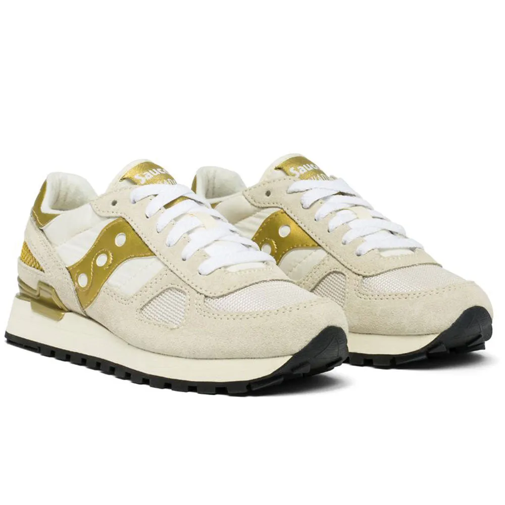 Scarpe Donna Saucony Sneakers Shadow Original White - Gold