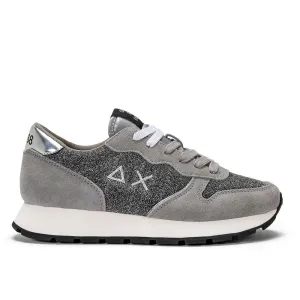 Scarpe Donna Sun68 Sneakers Ally Glitter Mesh Colore Grigio Medio - Z43204