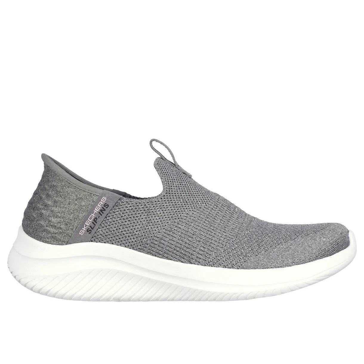 Skechers 149709 Ultra Flex 3.0M - Smooth Step Ladies Grey Textile Vegan Slip On Trainers