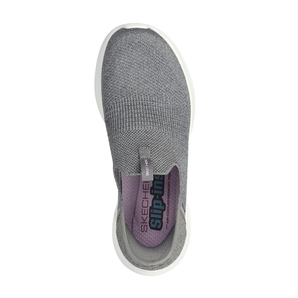 Skechers 149709 Ultra Flex 3.0M - Smooth Step Ladies Grey Textile Vegan Slip On Trainers