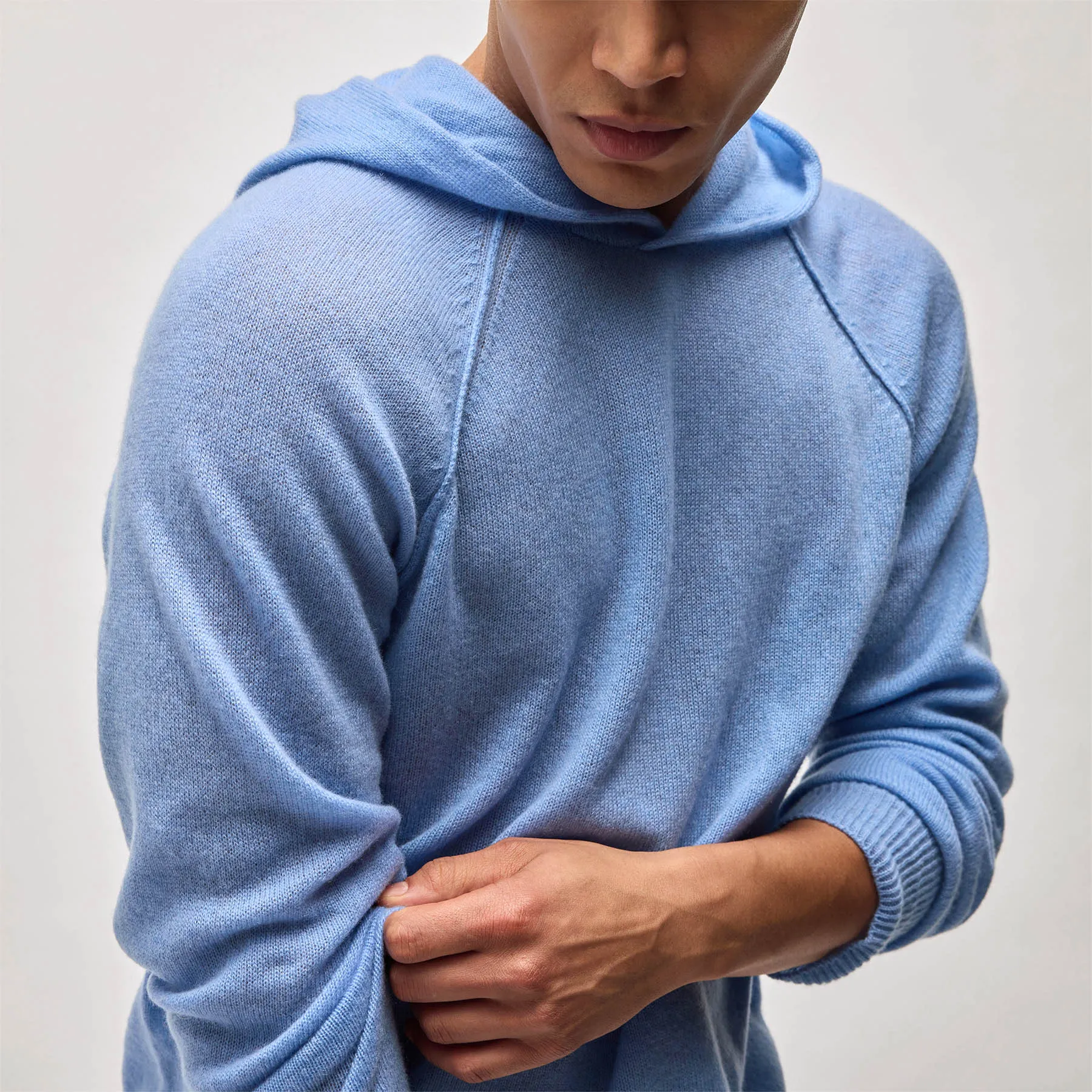 Soft Featherweight Cashmere Hoodie - Coast