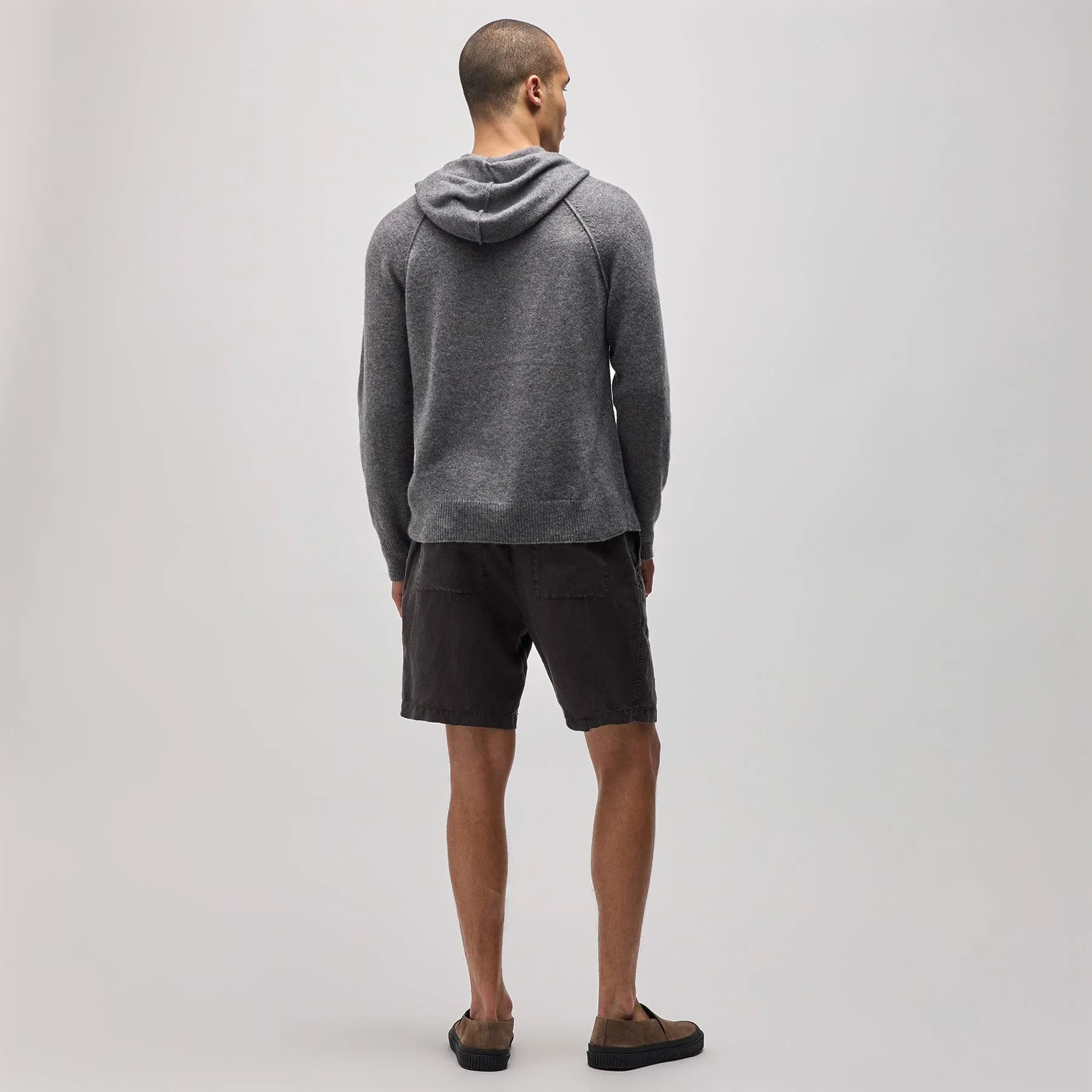 Soft Featherweight Cashmere Hoodie - Heather Grey