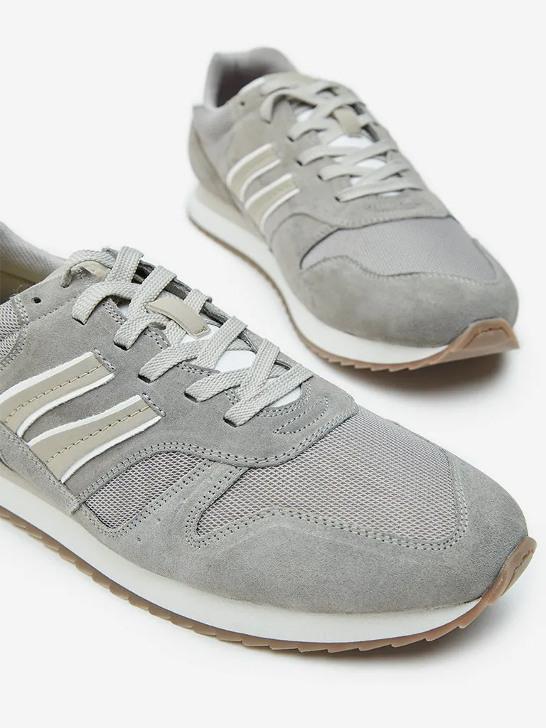 SOLEPLAY Grey Mesh-Detailed Sneakers