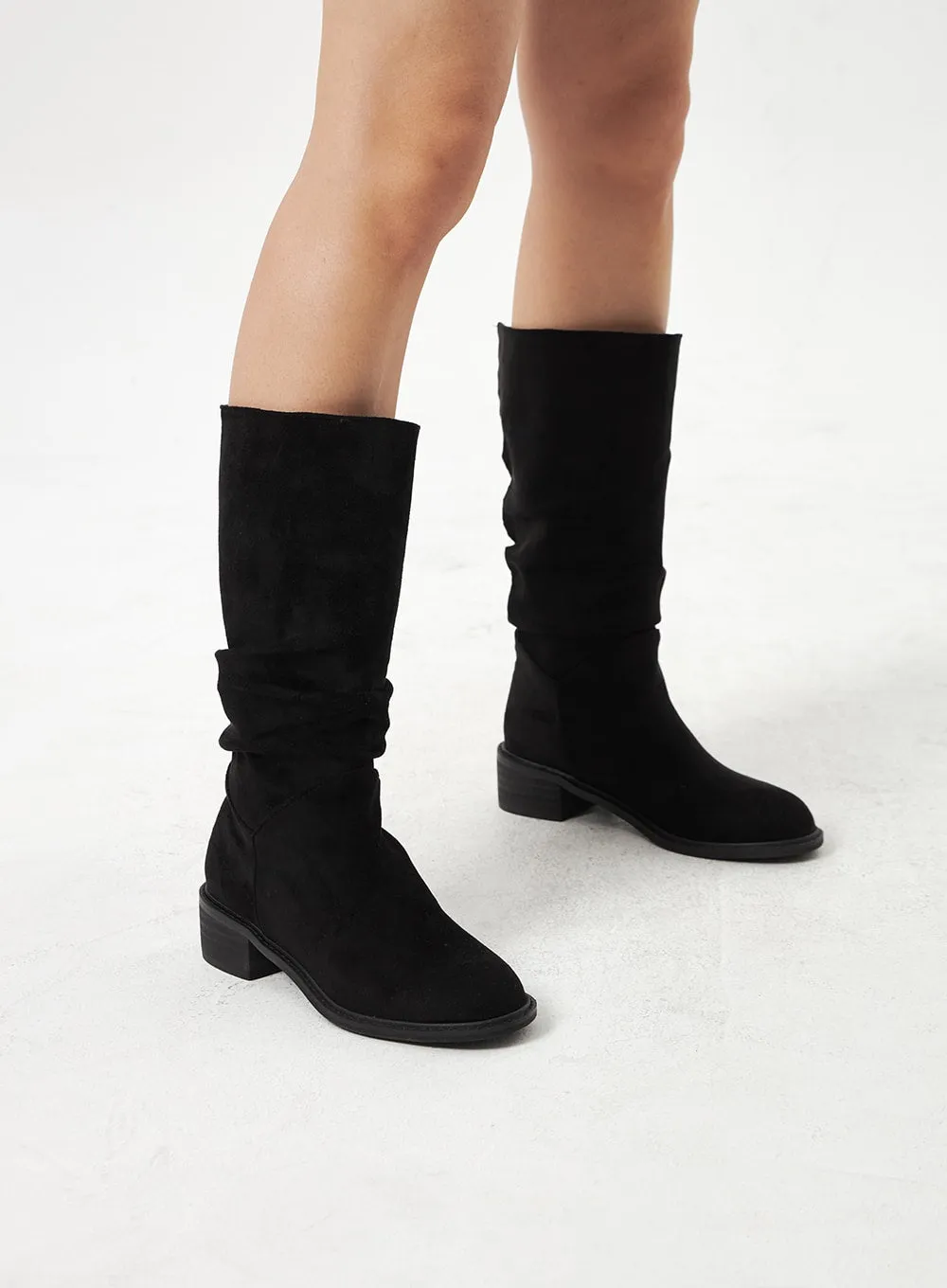 Suede Knee High Boots CA320