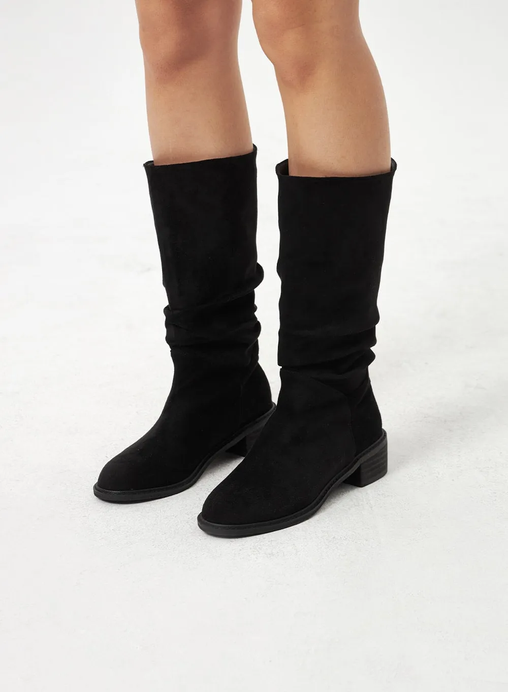 Suede Knee High Boots CA320