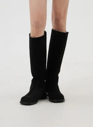 Suede Knee High Boots CJ310