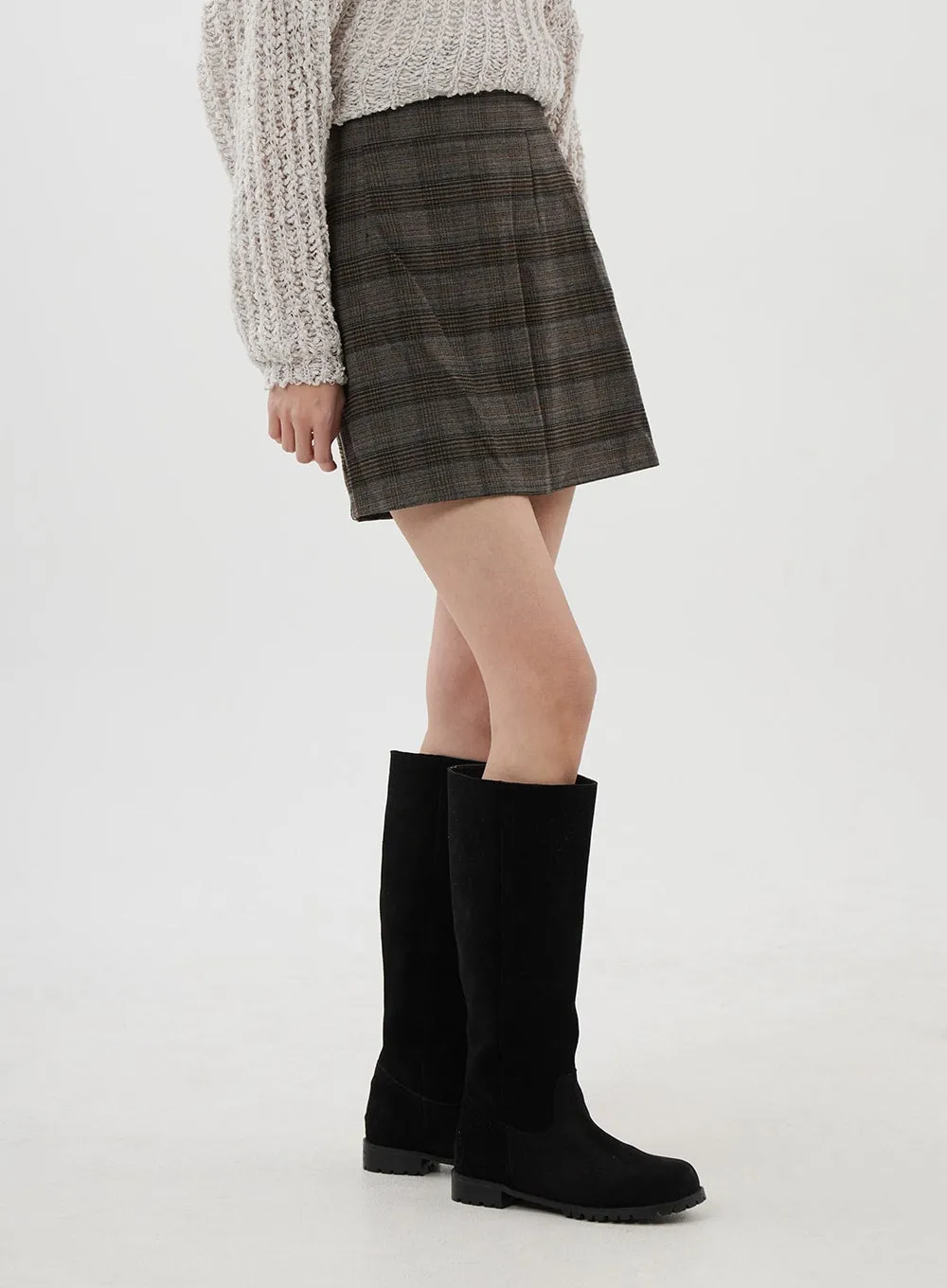 Suede Knee High Boots CJ310