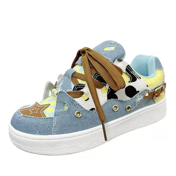 Teen Craft Denim Star Sneakers