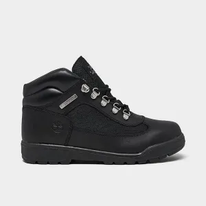 Timberland FIELD BOOT LEATHER L/F MID  Youth’s - BLACK FULL GRAIN