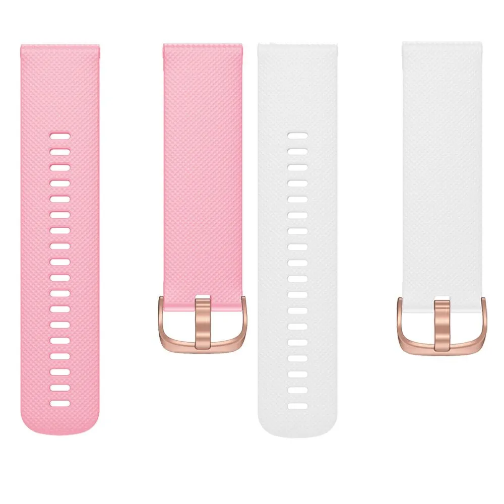 Timex 22mm Range compatible Silicone Watch Straps with Rose Gold Buckles