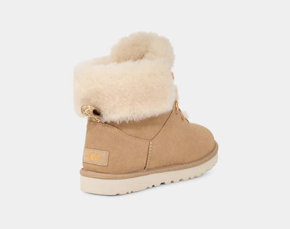 UGG Womens Classic Mini Alpine Lace Sand