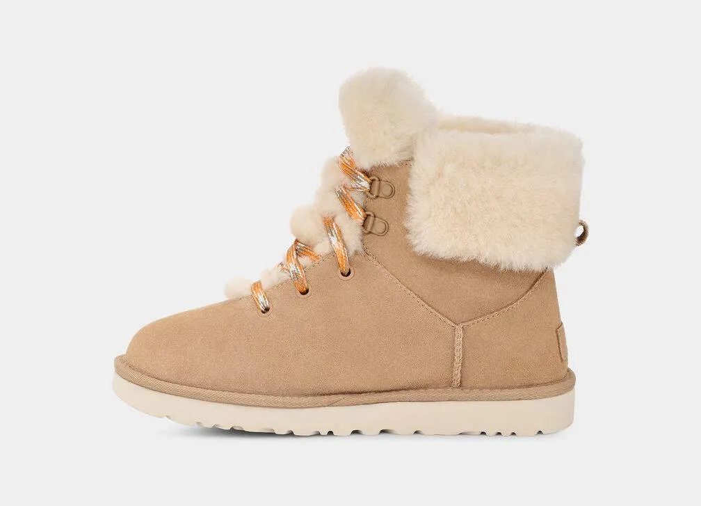 UGG Womens Classic Mini Alpine Lace Sand