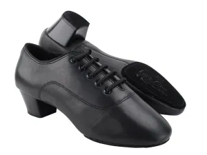 Very Fine Black Lambskin Leather Men's Bachata Latin Dance Shoe 417 In Stock