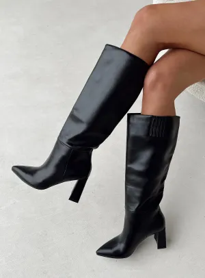 Vesper Knee High Boots Black