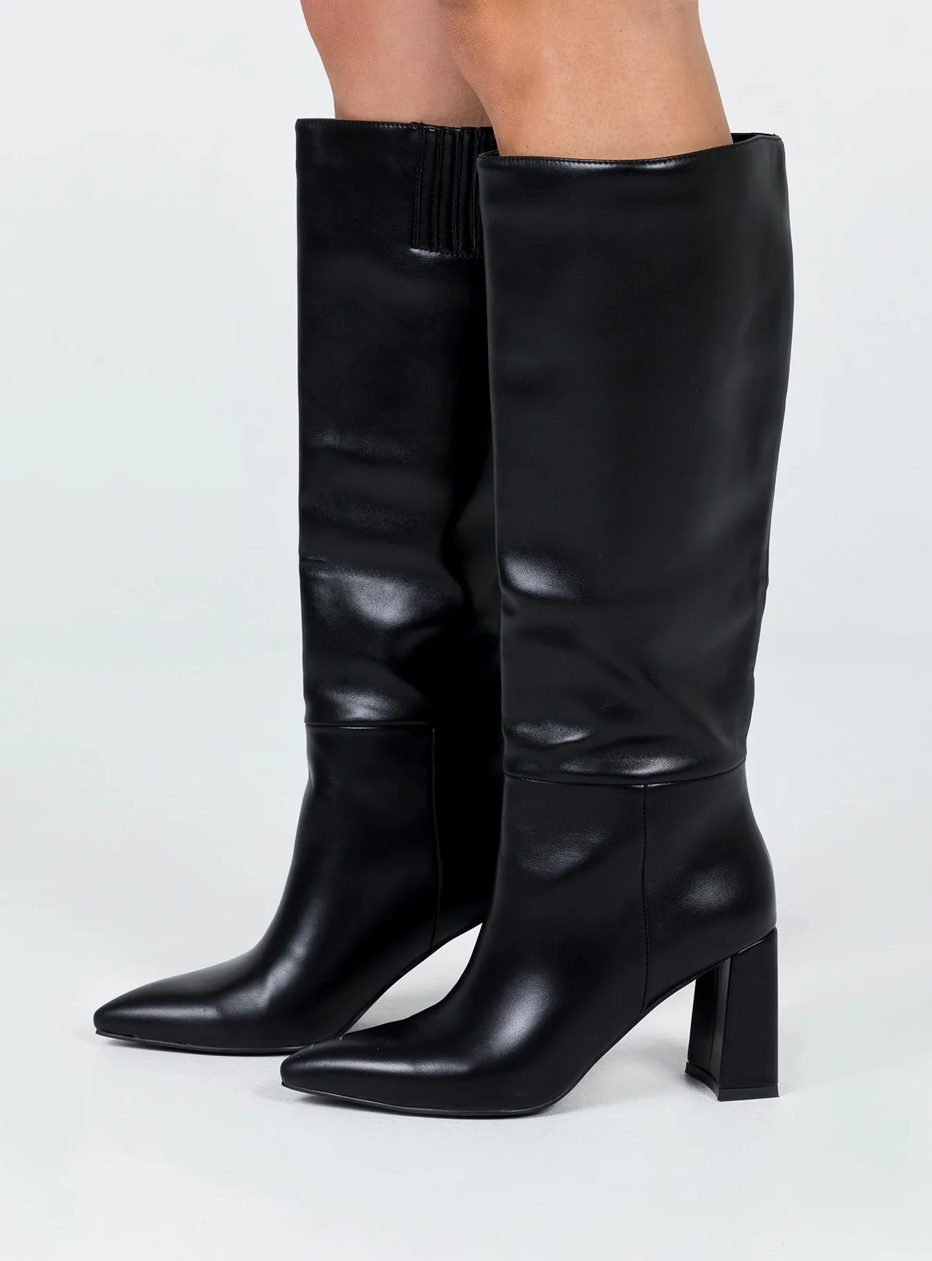 Vesper Knee High Boots Black