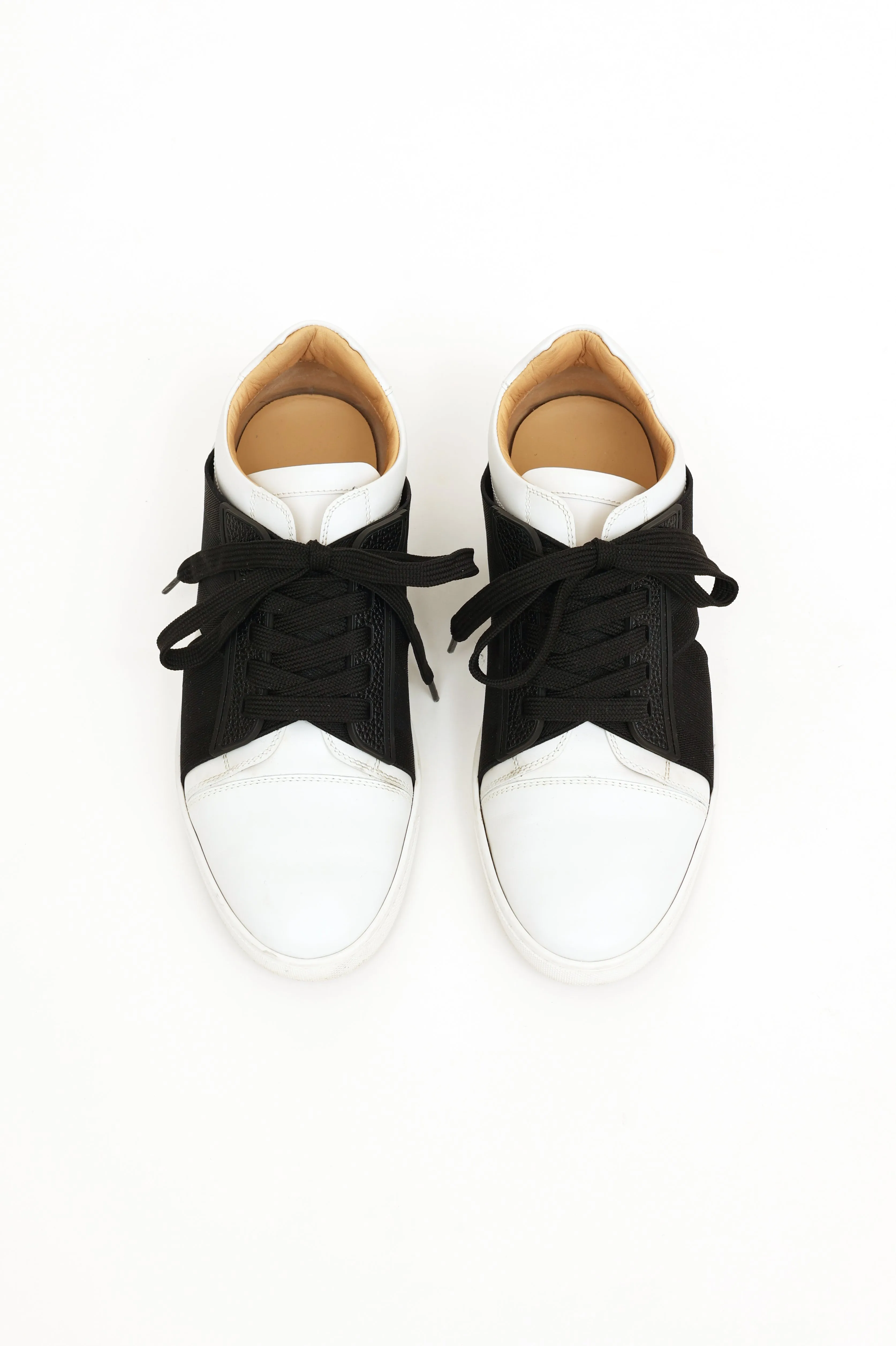 White & Black Bandaged Sneaker