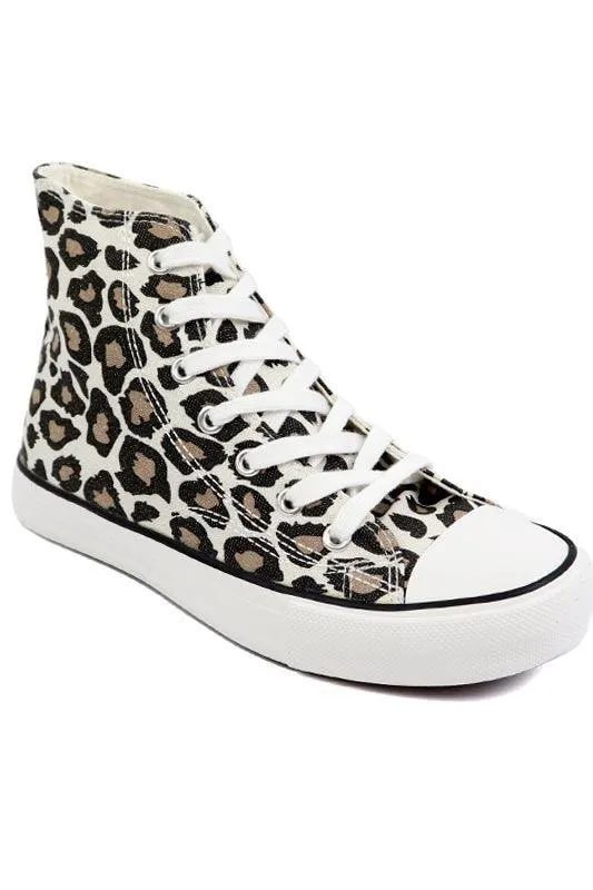 Womens High Top Canvas Sneakers 8 Patterns