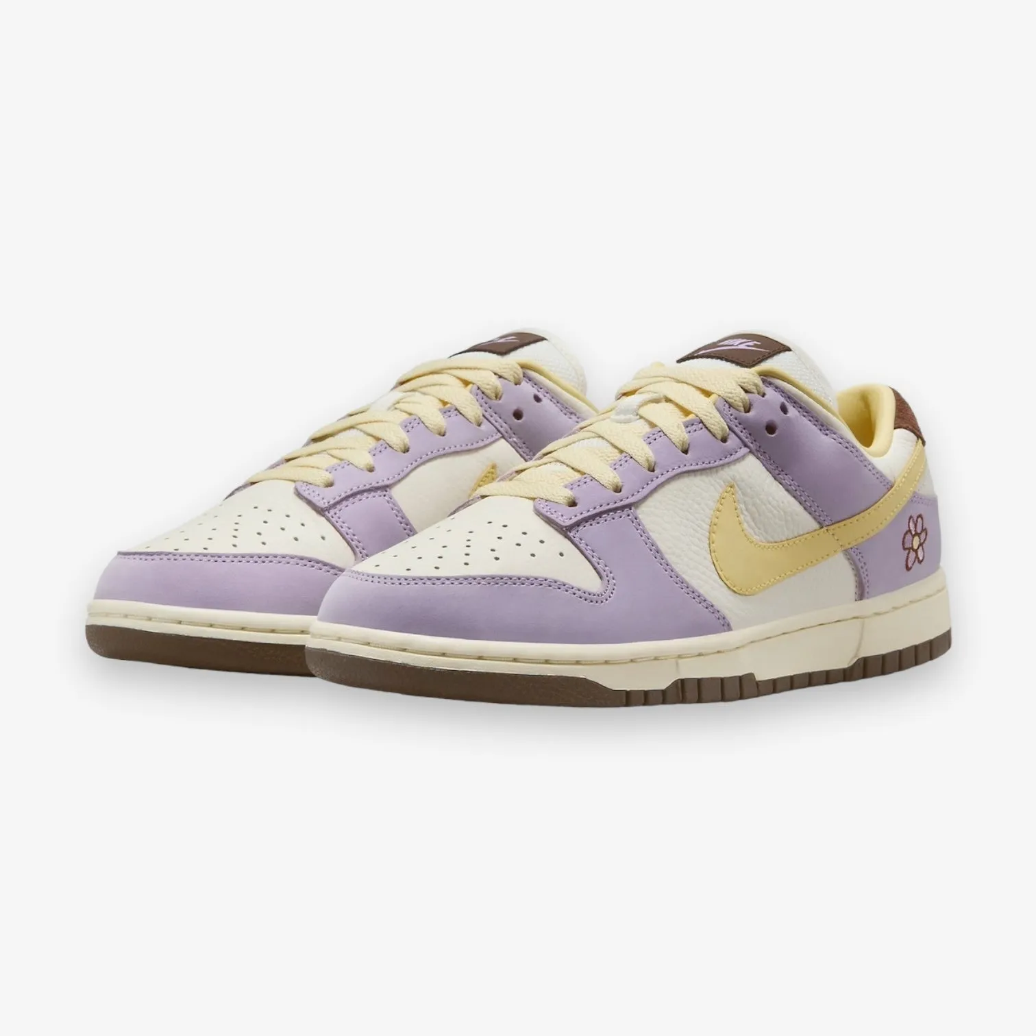 Women's NIKE DUNK LOW PREMIUM LILAC BLOOM/SOFT YELLOW-SAIL FB7910-500