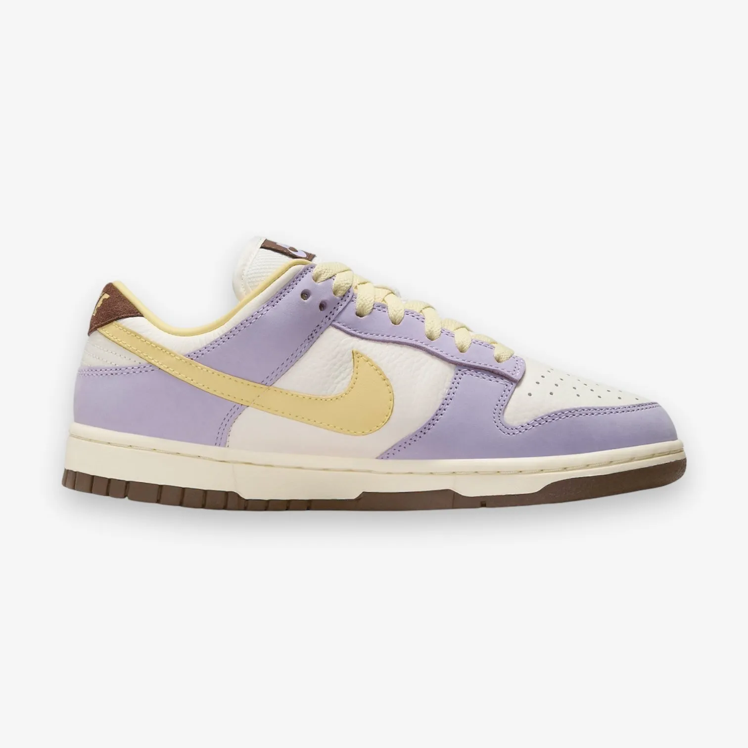 Women's NIKE DUNK LOW PREMIUM LILAC BLOOM/SOFT YELLOW-SAIL FB7910-500