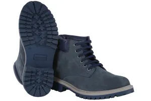 Women's Nubuck Leather Boots(#2249116_Navy)