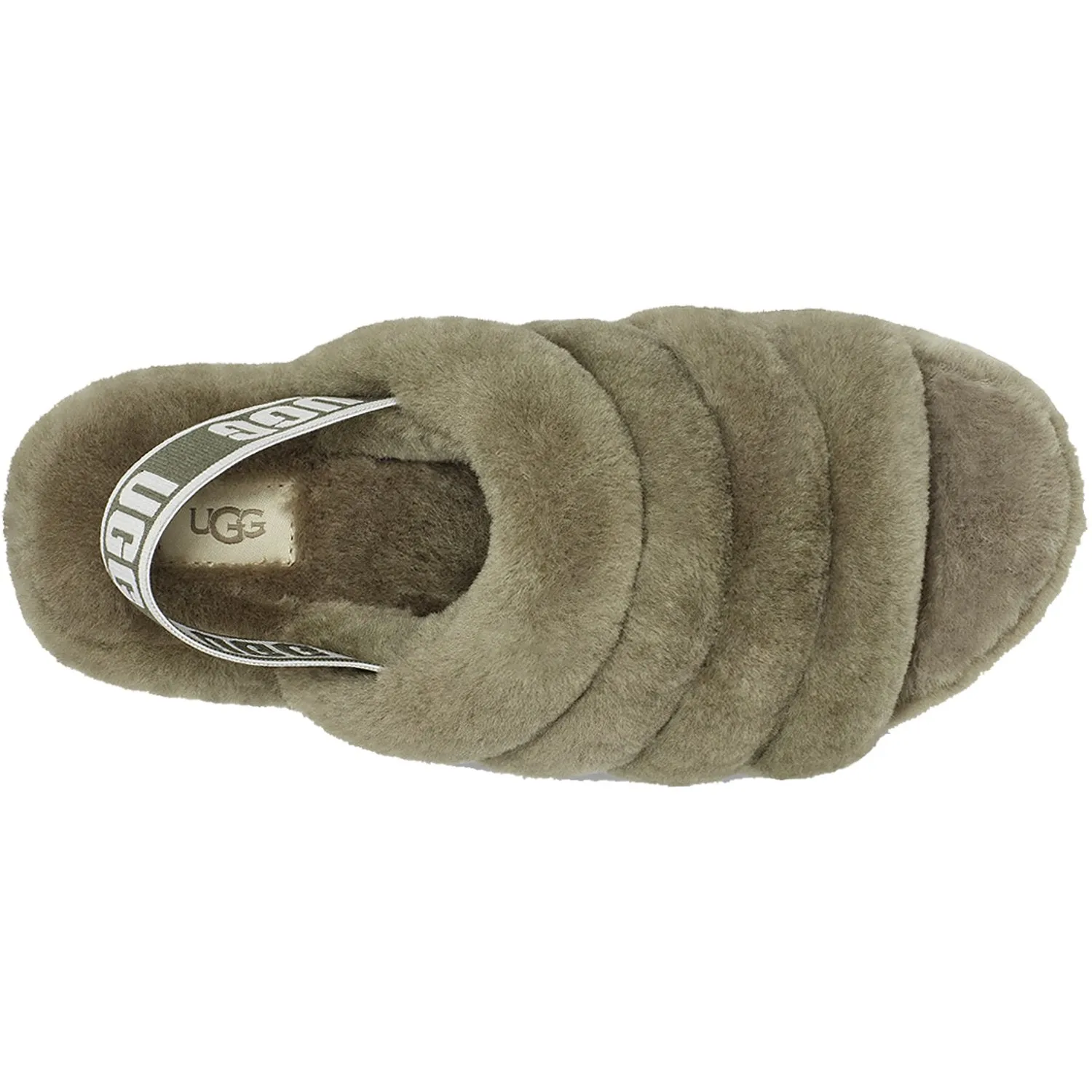 Women's UGG Fluff Yeah Slide Burnt Olive Sheepskin