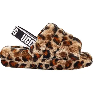 Women's UGG Fluff Yeah Slide Leopard Amphora Sheepskin