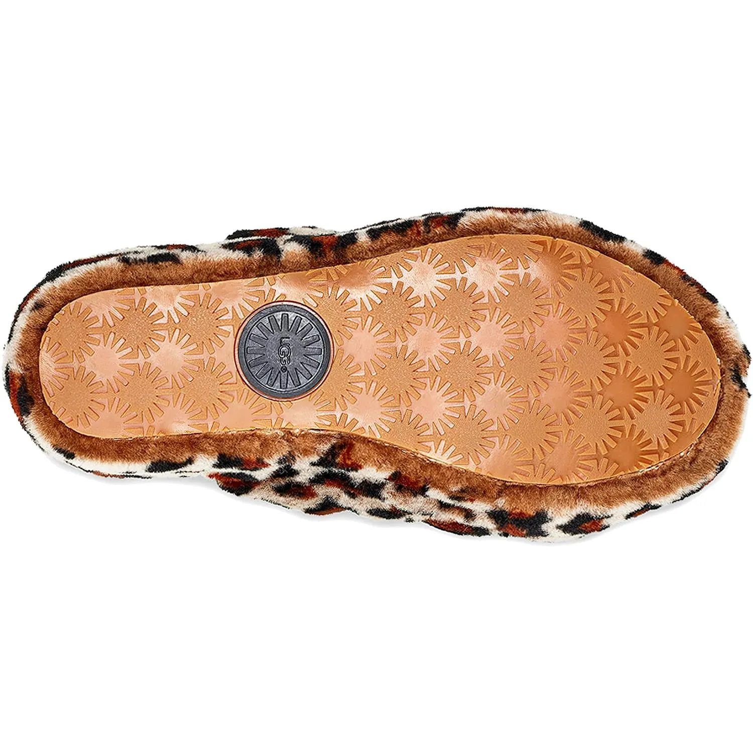 Women's UGG Fluff Yeah Slide Leopard Amphora Sheepskin