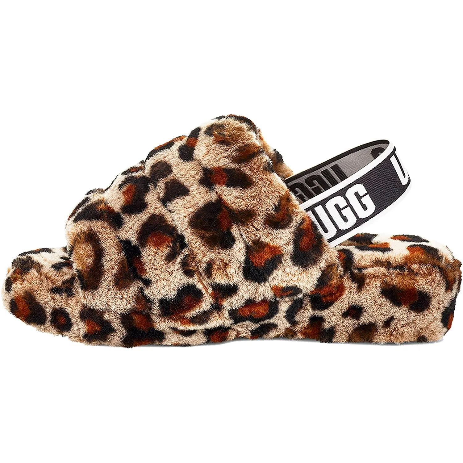 Women's UGG Fluff Yeah Slide Leopard Amphora Sheepskin