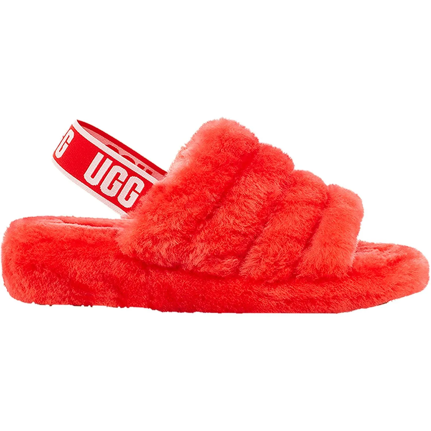 Women's UGG Fluff Yeah Slide Red Currant Sheepskin