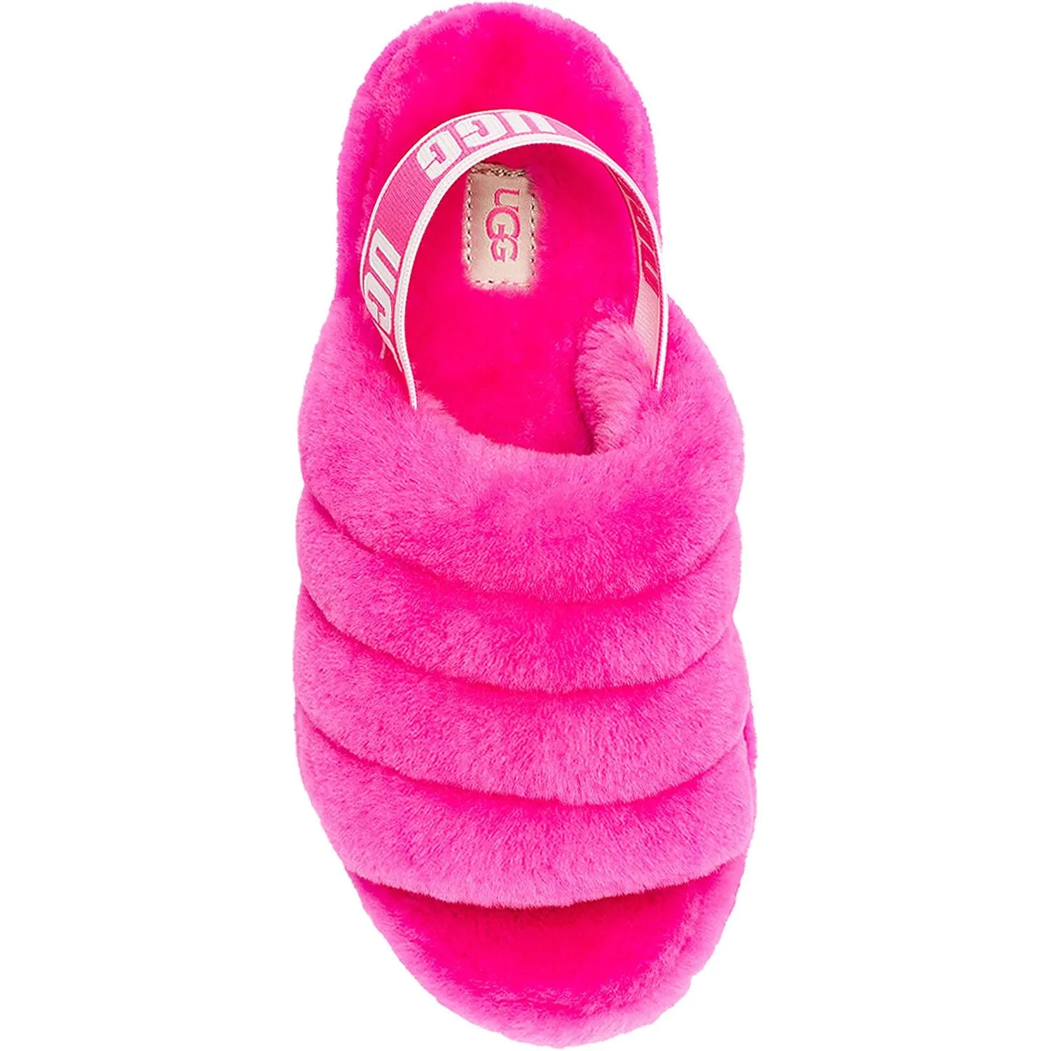 Women's UGG Fluff Yeah Slide Rock Rose Sheepskin