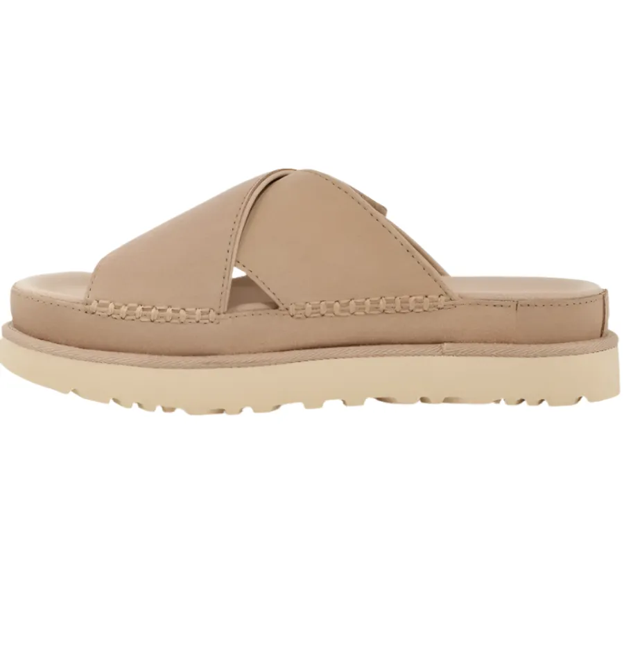 WOMEN'S UGG GOLDENSTAR CROSS SLIDE SANDAL | DRIFTWOOD