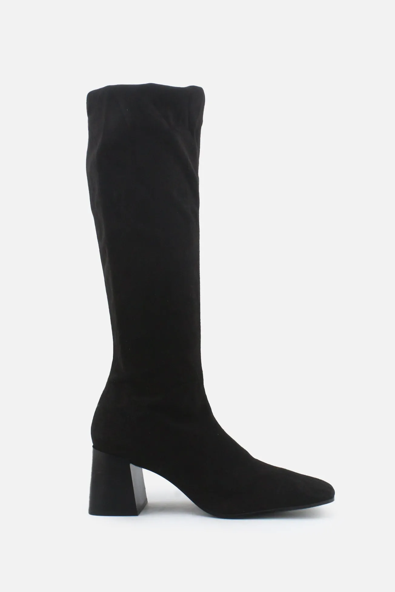 Zara Zipper Block Over The Knee High Boots | Suede