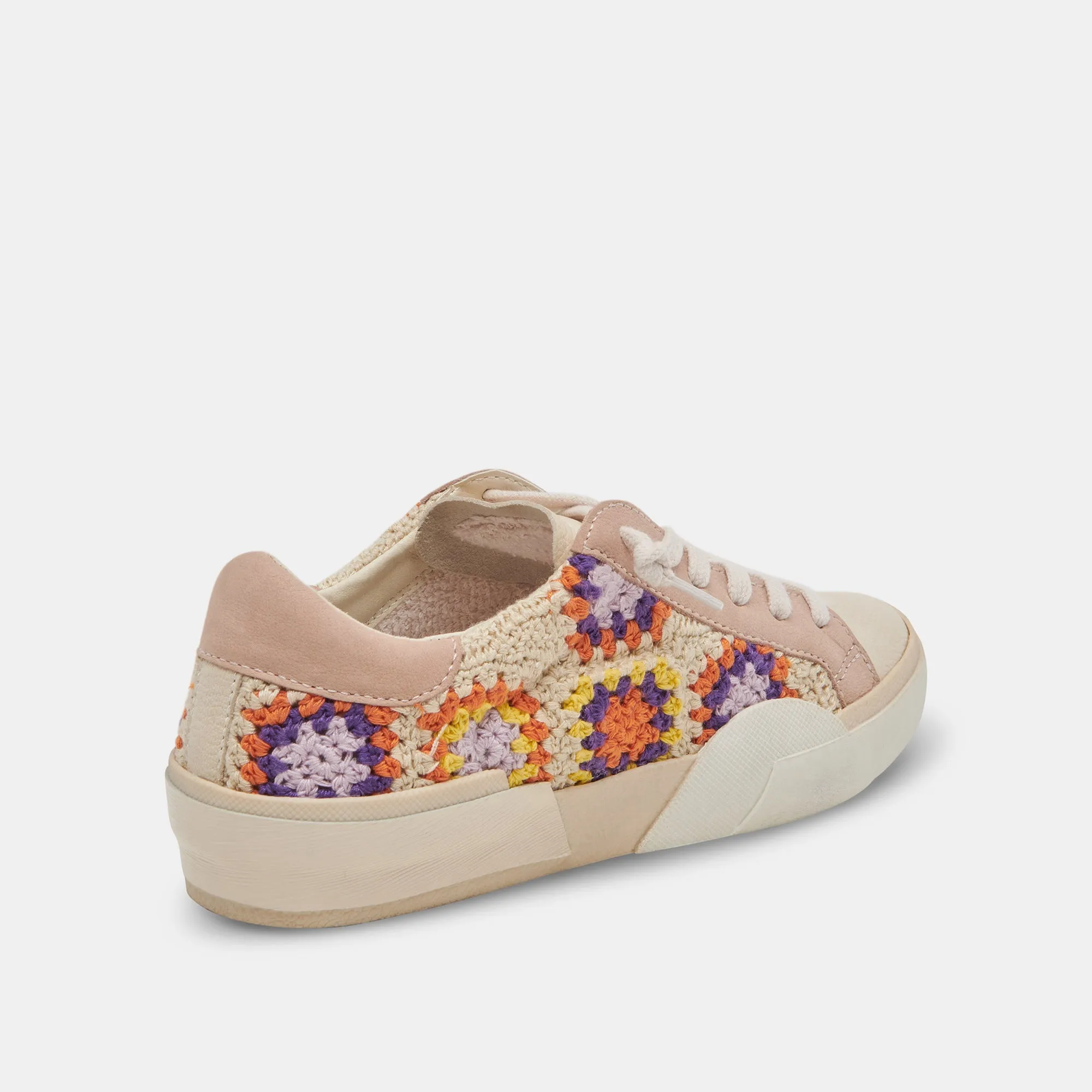 ZINA CROCHET SNEAKERS PURPLE FLORAL CROCHET