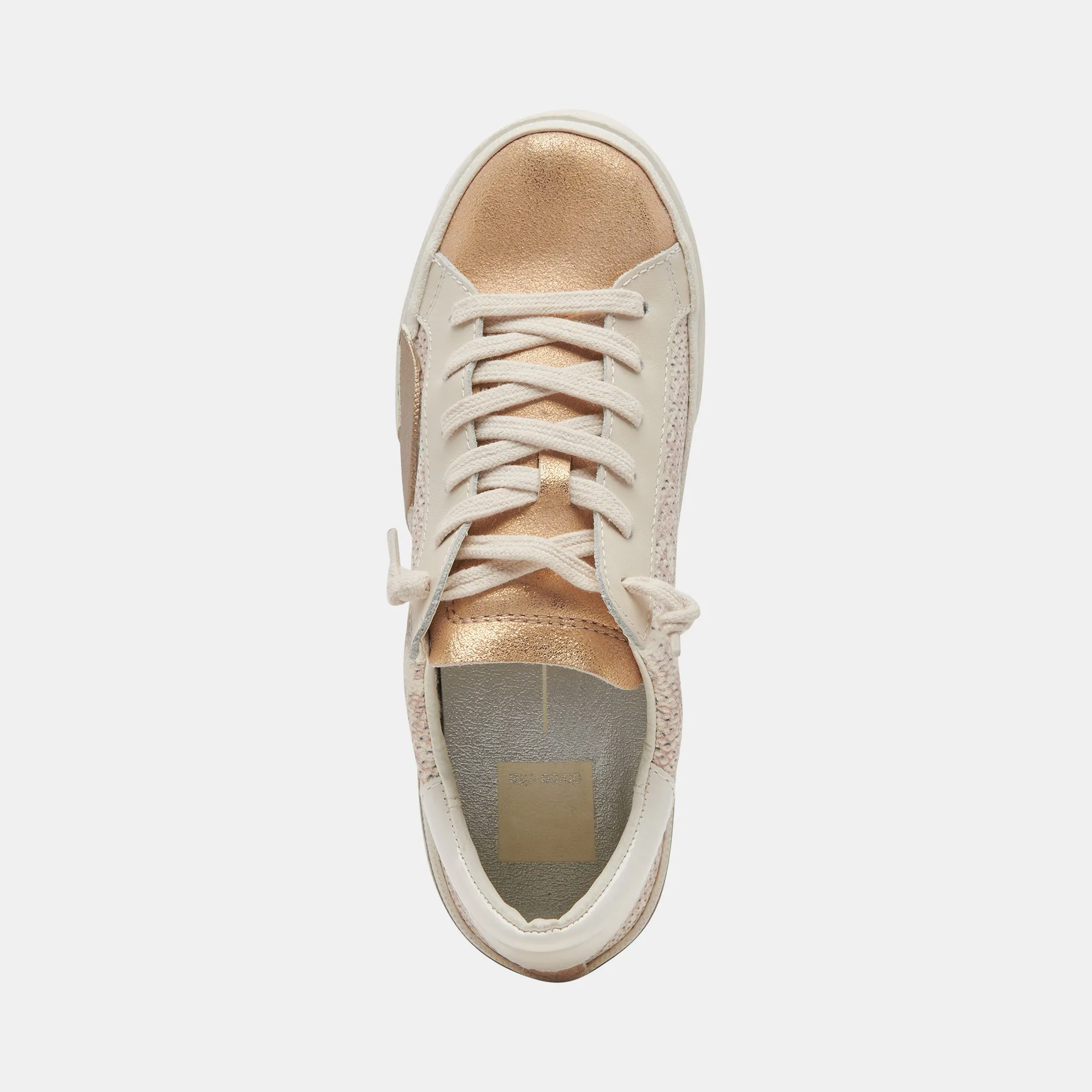 ZINA SNEAKERS SAND EMBOSSED LEATHER