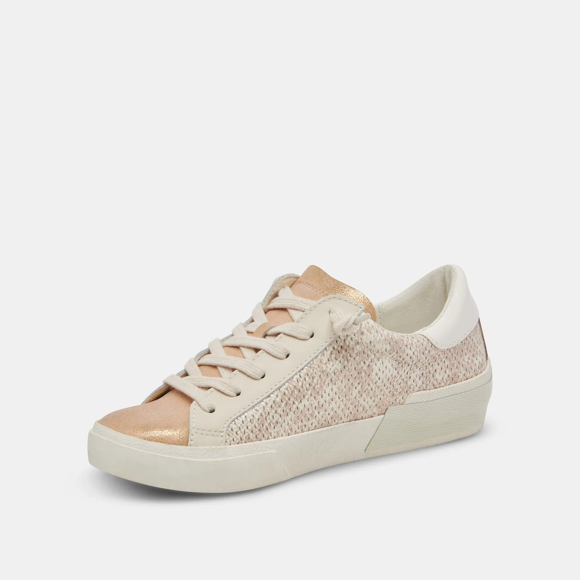 ZINA SNEAKERS SAND EMBOSSED LEATHER